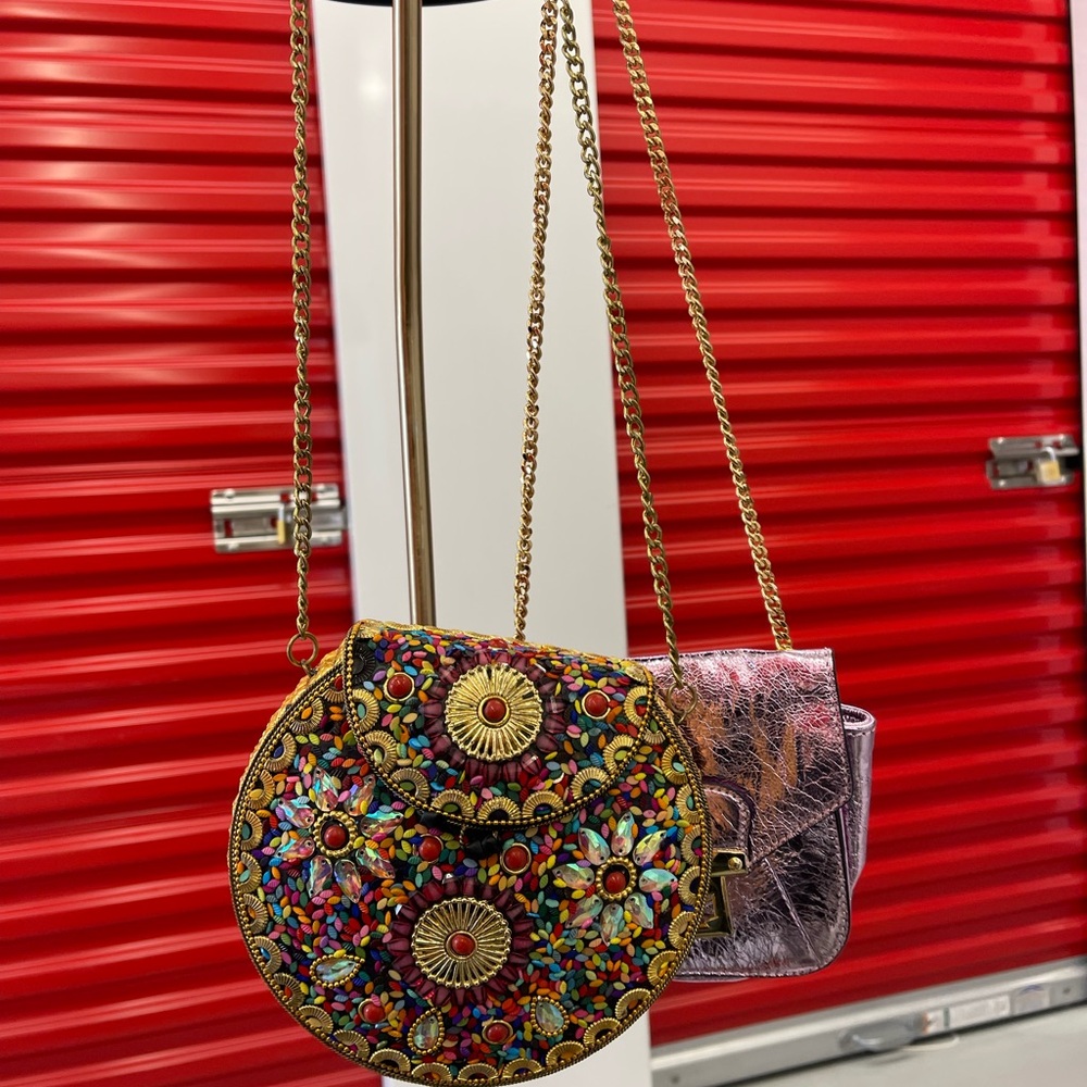 Colorful and Metallic Gold Chain Bags